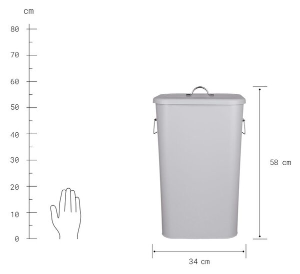 BINSTER Odpadkový koš 41 l - šedá