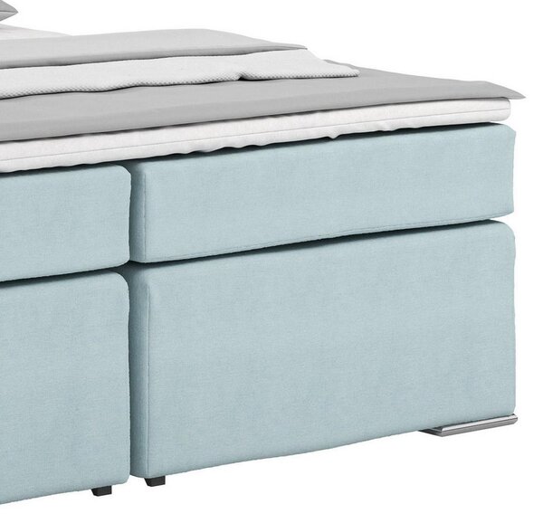 Postel Boxspring NERO PL: 180x200 cm, světlemodrá