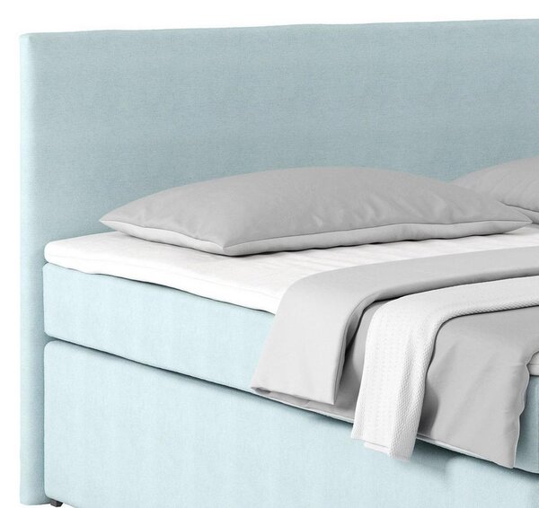 Postel Boxspring NERO PL: 180x200 cm, světlemodrá