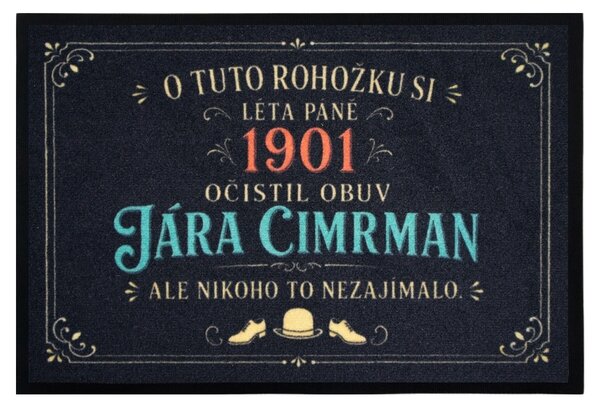 Mercury Flooring, Rohožka Jára Cimrman 40x60 cm, 40x60, černá