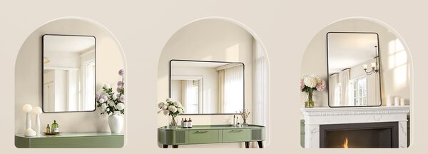 SONGMICS Závěsné zrcadlo Monjra 61x91 cm černé