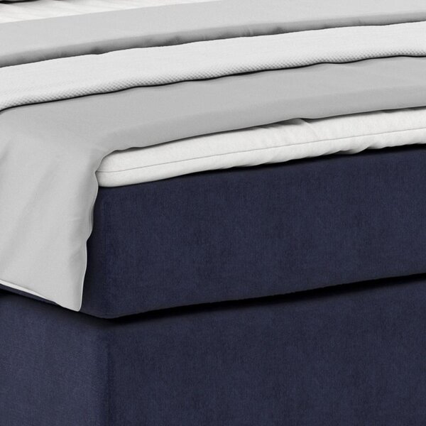 Postel Boxspring NERO PL: 140/200 cm, tmavěmodrá
