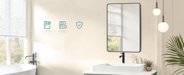 SONGMICS Závěsné zrcadlo Monjra 61x91 cm černé