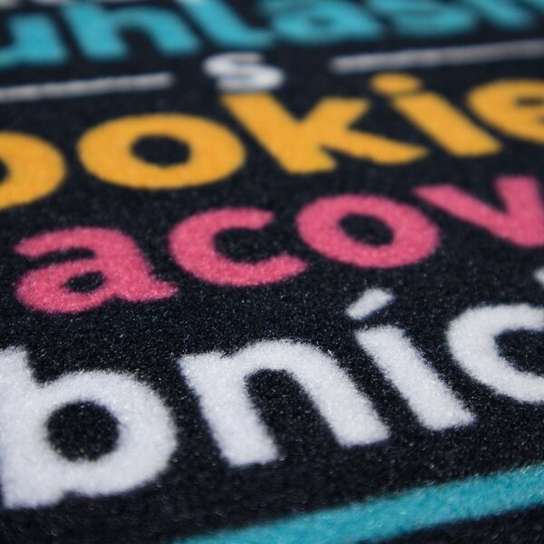 Mercury Flooring, Rohožka Zaklepáním souhlasíte s cookies 40x60 cm, 40x60, černá