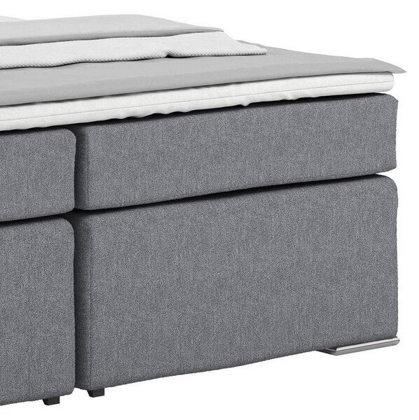 Postel Boxspring Nero, 180x200 cm, šedá