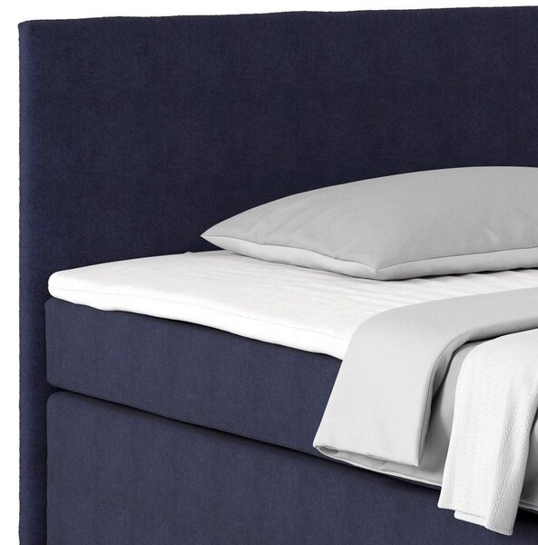 Postel Boxspring NERO PL: 140/200 cm, tmavěmodrá