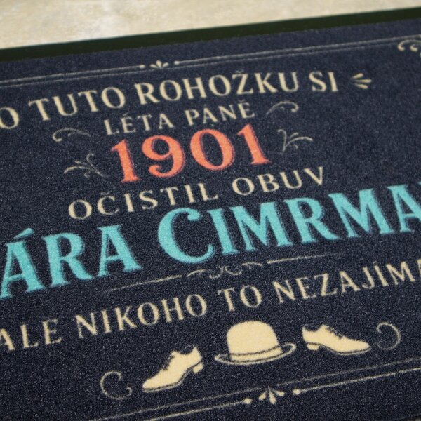 Mercury Flooring, Rohožka Jára Cimrman 40x60 cm, 40x60, černá