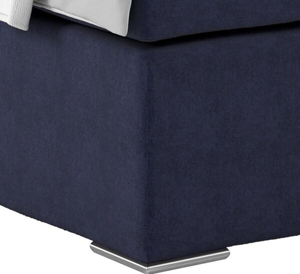 Postel Boxspring NERO PL: 140/200 cm, tmavěmodrá