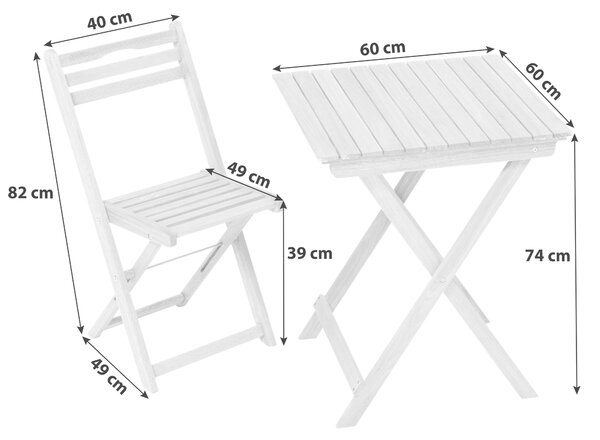 SADA NA BALKON 3dílné, Gardenson - Online Only zahradní nábytek, Online Only