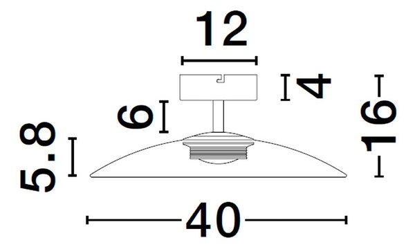 Nova Luce Polifemo LED stropní svítidlo Šedá40CM