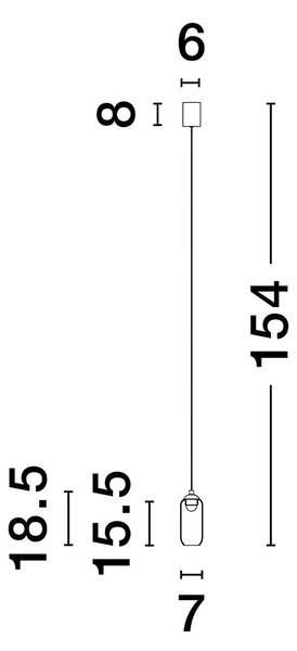 Nova Luce Kita LED skleněné závěsné svítidlo 100mm