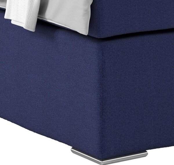 Postel Boxspring NERO 160x200 cm, modrá