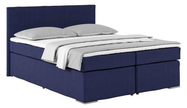 Postel Boxspring NERO 160x200 cm, modrá