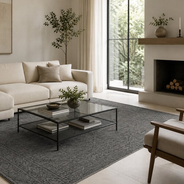 Ayyildiz, Kusový koberec Patara 4955 Grey – na ven i na doma, 240x340, šedá, chodba / předsíň