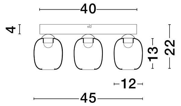 Nova Luce Kita LED přisazené stropní svítidlo 5