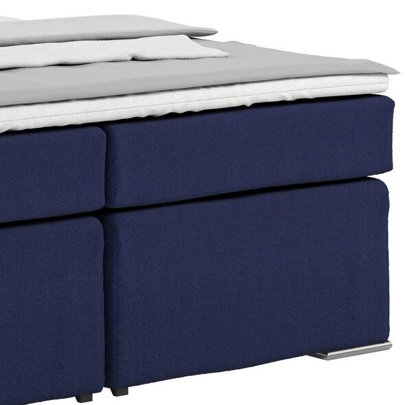 Postel Boxspring NERO 160x200 cm, modrá