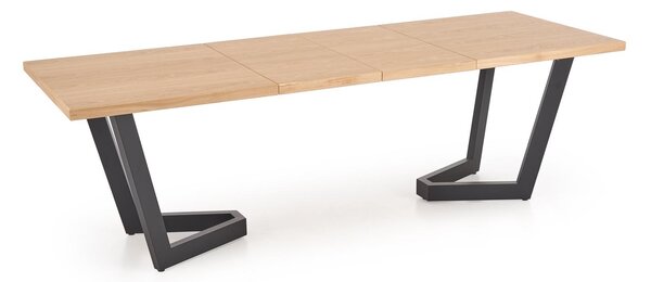 HALMAR Jídelní rozkládací stůl Massive 2 160/250 cm dub přírodní/černý