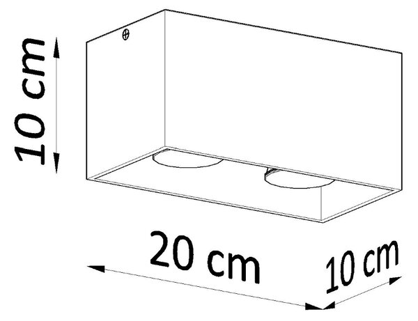 Sollux Lighting Stropní svítidlo QUAD bílé