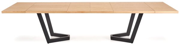 HALMAR Jídelní rozkládací stůl Massive 2 160/250 cm dub přírodní/černý