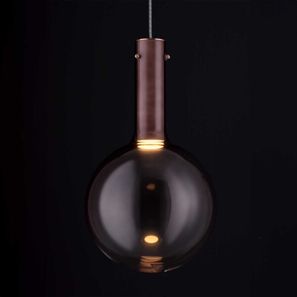 Nova Luce Nostos LED skleněné závěsné svítidlo Zlatá