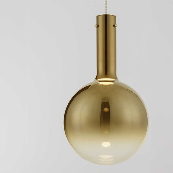 Nova Luce Nostos LED skleněné závěsné svítidlo Zlatá