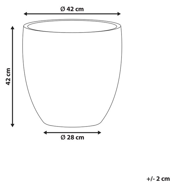 Květináč BAIYUN 42 cm Černá