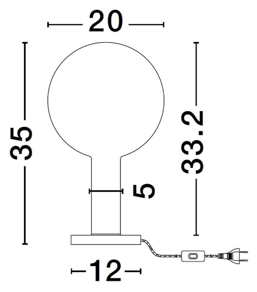Nova Luce Nostos LED skleněné stolní svítidlo Zlatá