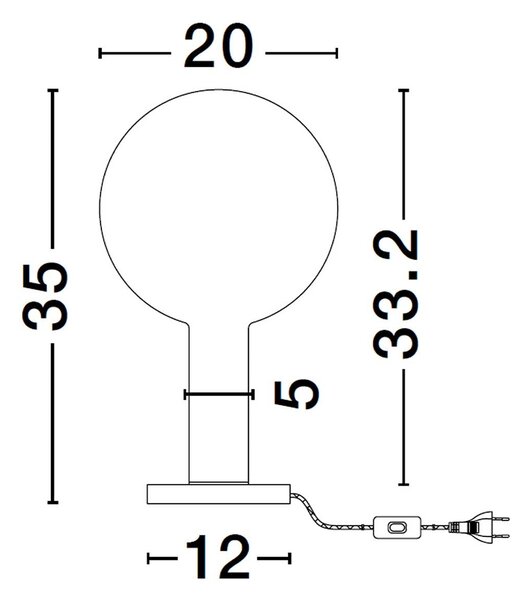 Nova Luce Nostos LED skleněné stolní svítidlo Zlatá