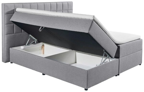 Boxspring postel ALASKA 180x200 cm šedá