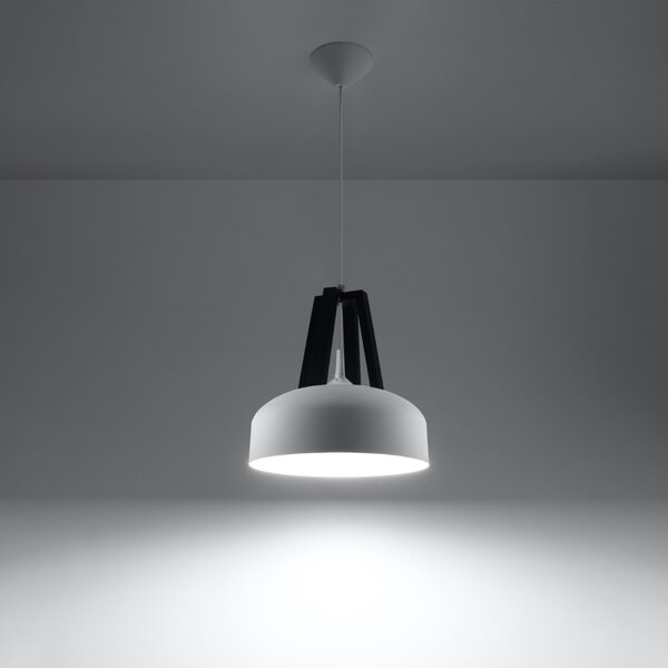 Sollux Lighting Závěsná lampa CASCO bílá/černá