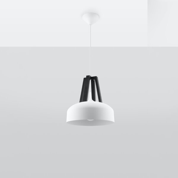 Sollux Lighting Závěsná lampa CASCO bílá/černá
