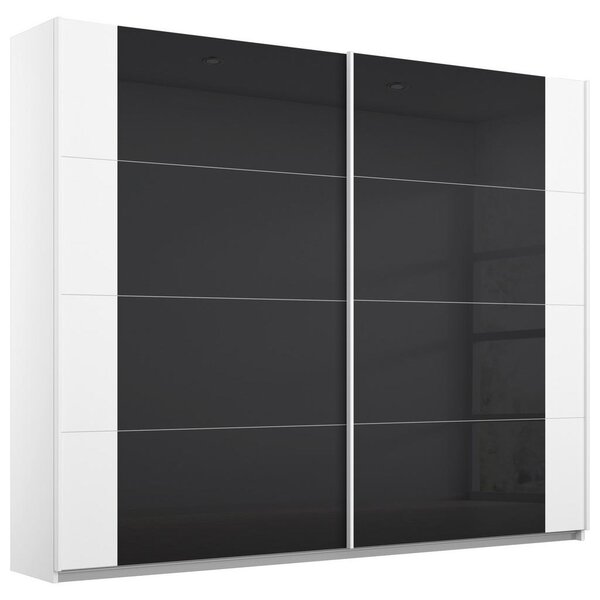 Skříň s posouvacími dveřmi alpská bílá/antracit 226cm