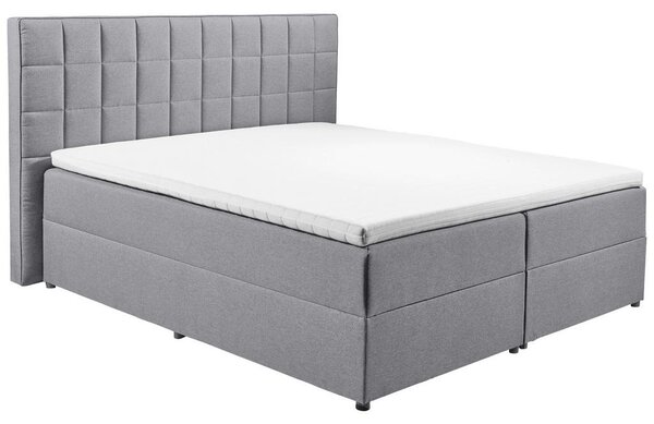 Boxspring postel ALASKA 180x200 cm šedá