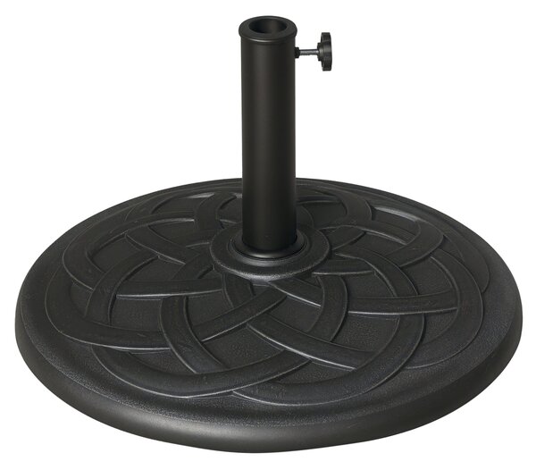 Základna pro slunečník Outsunny, hmotnost 19 kg, stojan pro slunečník vhodný pro stonky 38 mm/48 mm, pryskyřice, pro terasu nebo patio Ø54,5x34 cm, br