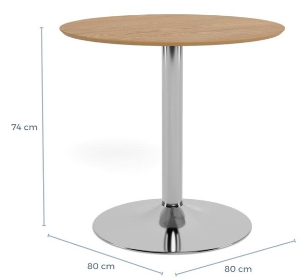 Actona Jídelní stůl Ibiza 80 cm dub přírodní/stříbrný