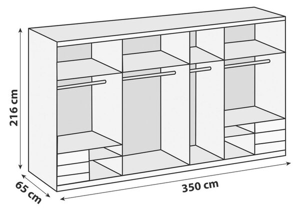 Skřiň s posouvacími dveřmi LEVEL 350