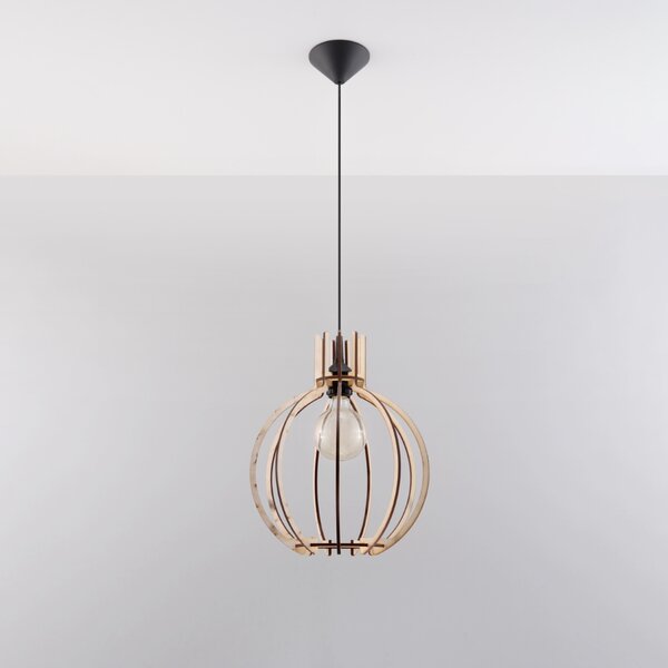 Sollux Lighting Závěsné svítidlo ARANCIA přírodní dřevo