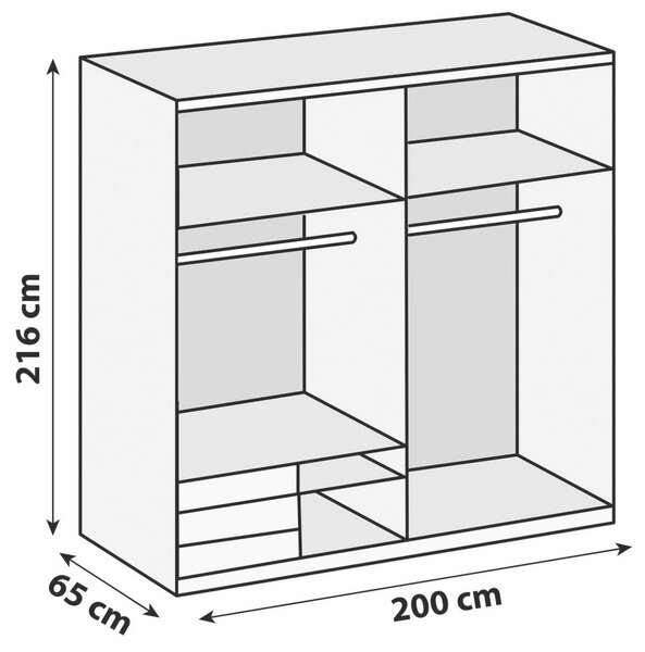 Skřiň s posouvacími dveřmi LEVEL 200