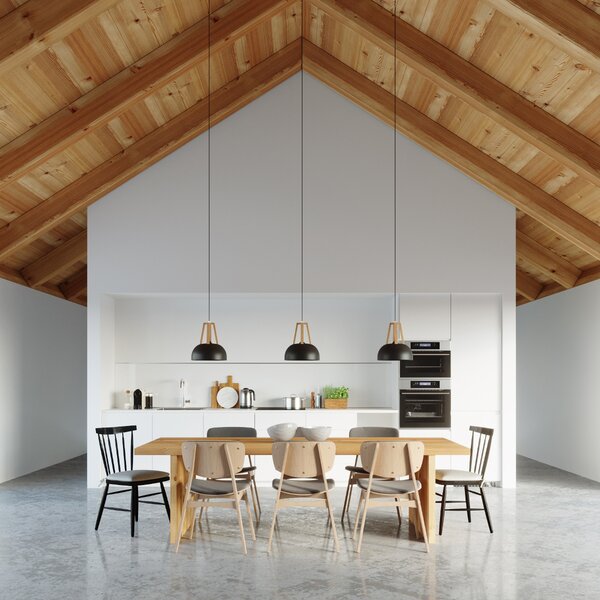 Sollux Lighting Závěsné svítidlo CASCO černá/přírodní dřevo