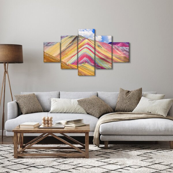 Obraz - Duhová hora, Peru (125x70 cm)