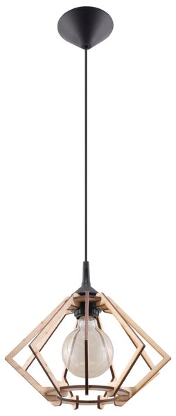 Sollux Lighting Závěsná lampa POMPELMO přírodní dřevo