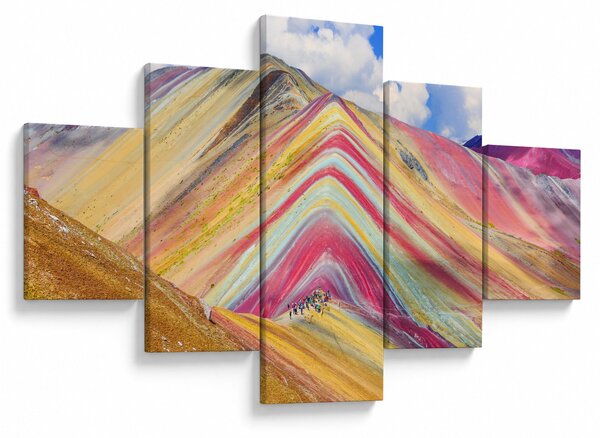 Obraz - Duhová hora, Peru (125x70 cm)