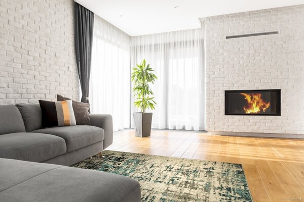 Alfa Carpets Kusový koberec Beton blue - 60x110 cm
