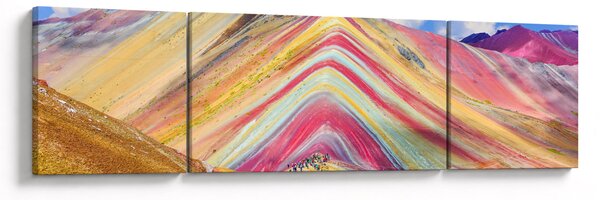 Obraz - Duhová hora, Peru (170x50 cm)