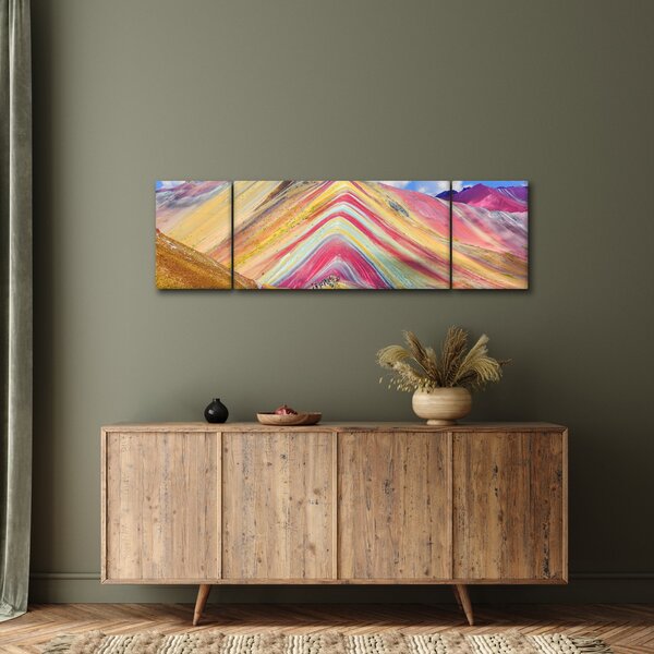 Obraz - Duhová hora, Peru (170x50 cm)