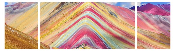 Obraz - Duhová hora, Peru (170x50 cm)