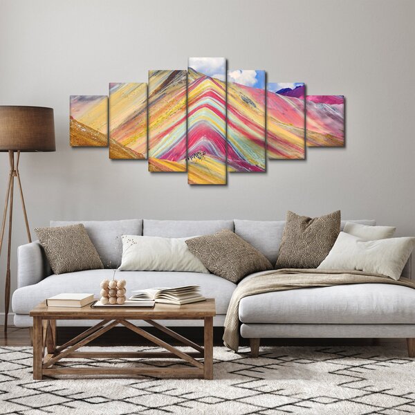 Obraz - Duhová hora, Peru (210x100 cm)