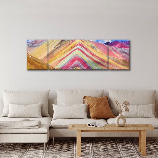 Obraz - Duhová hora, Peru (170x50 cm)