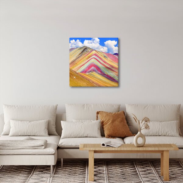 Obraz - Duhová hora, Peru (30x30 cm)
