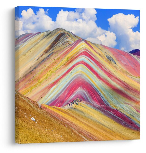 Obraz - Duhová hora, Peru (30x30 cm)